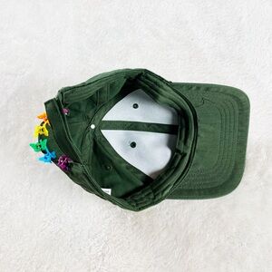 Y2K 90’s Olive Green Rainbow Butterfly Hair Clip Hat